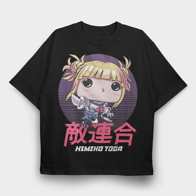 Funko Anime My Hero Academia Himiko Toga, Tricou Oversize Barbati (Unisex)