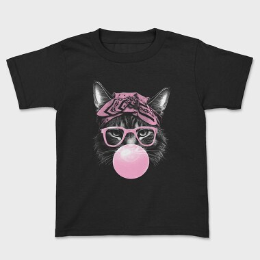 Cat Sunglassesd Bubblegum, Tricou Copii