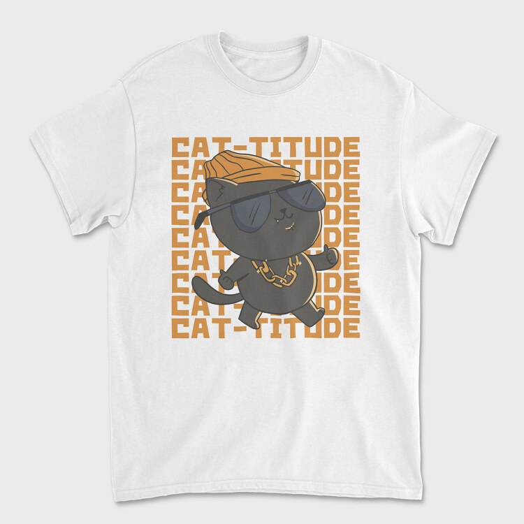 Cat Titude, Tricou Barbati (Unisex)