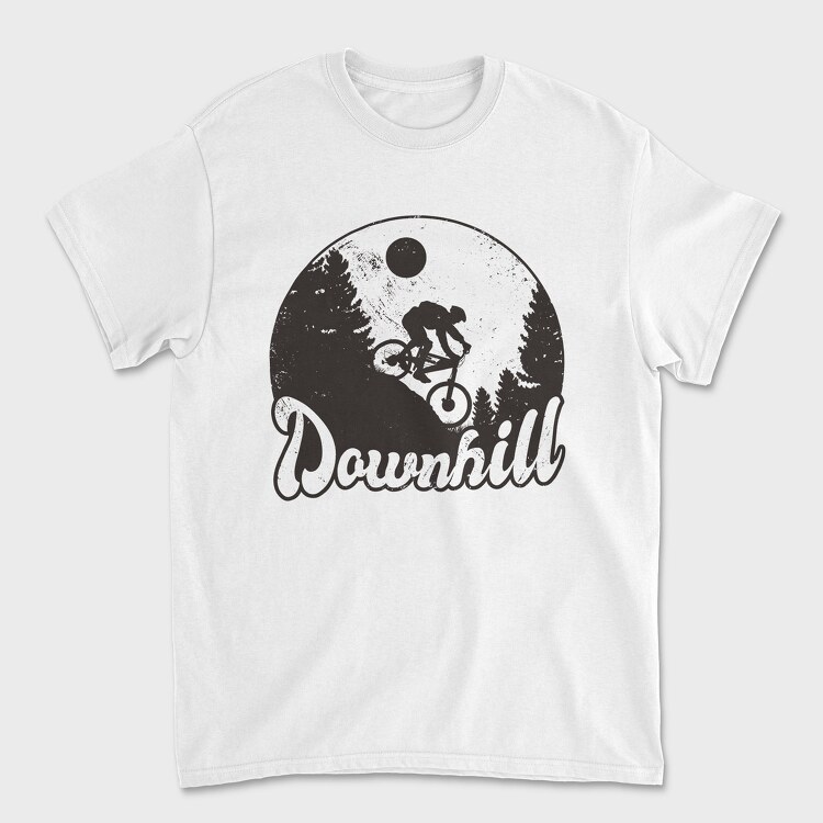 Downhill Monochrome, Tricou Barbati (Unisex)