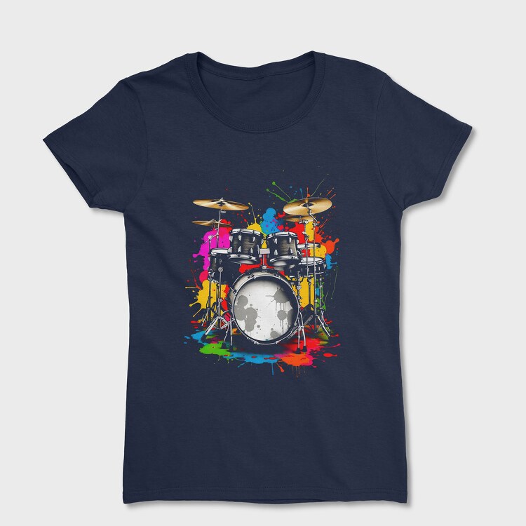 Drummer Set Colorful, Tricou Femei