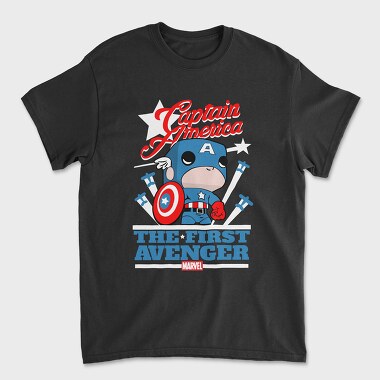 Funko Marvel captain america, Tricou Barbati (Unisex)