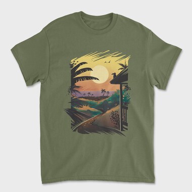 Hawaiian Landscape, Tricou Barbati (Unisex)