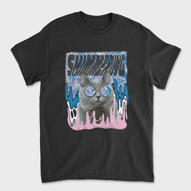 Holographic Cat, Tricou Barbati (Unisex)