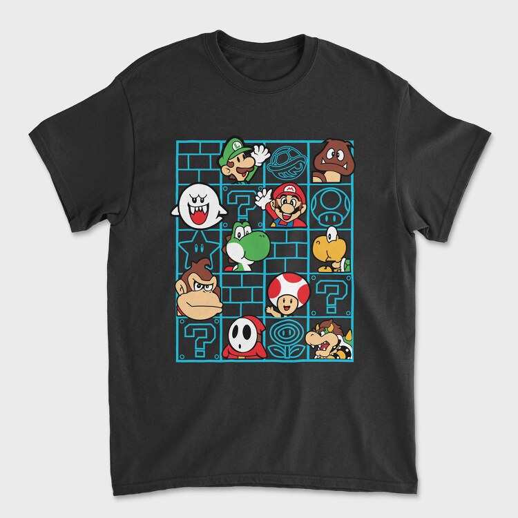 Mario Bros, Tricou Barbati (Unisex)