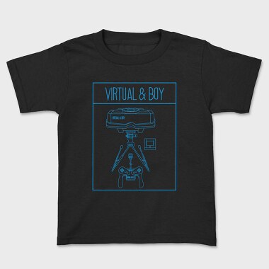 Retro Gaming Virtual And Boy, Tricou Copii