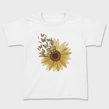 Sunflower and Butterflies, Tricou Copii