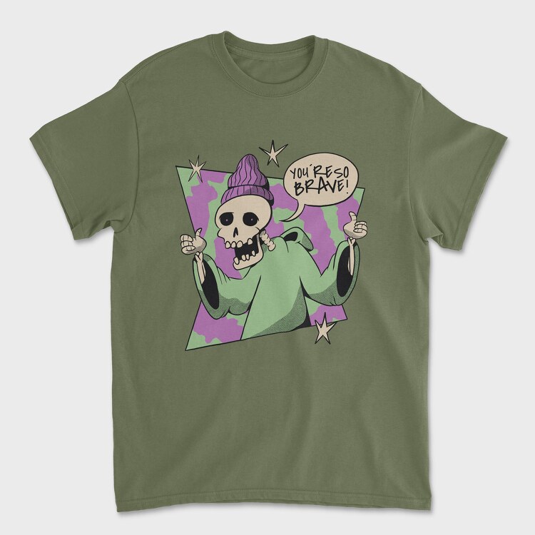 Supportive Skeleton Brave, Tricou Barbati (Unisex)