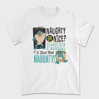 Tasmanian Devil Naughty or Nice, Tricou Barbati (Unisex)