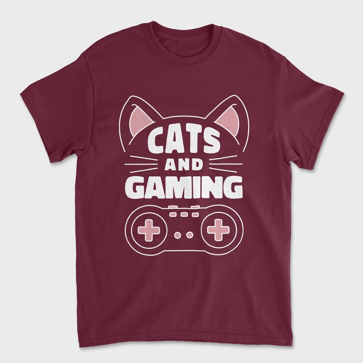 Cats and Gaming, Tricou Barbati (Unisex)