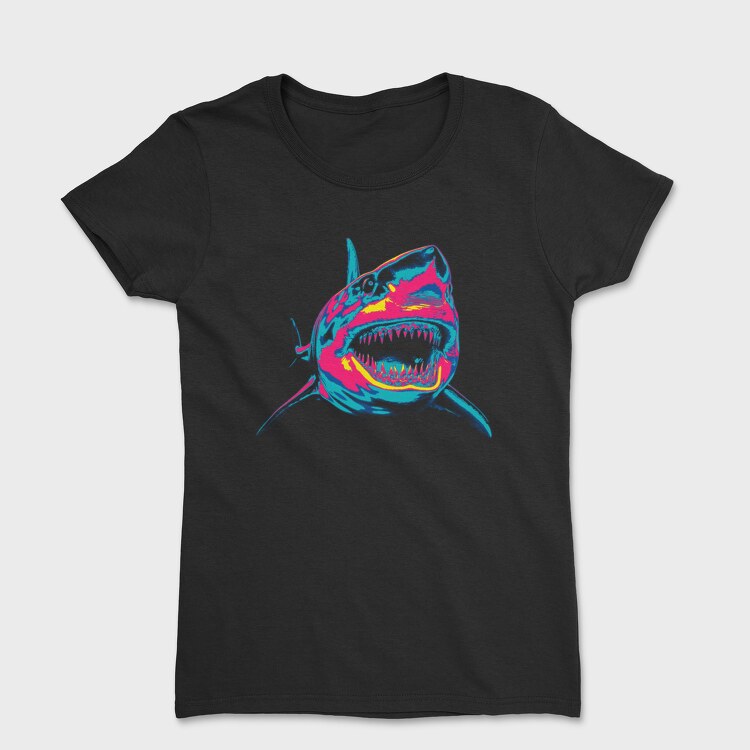 Angry Shark Neon, Tricou Femei