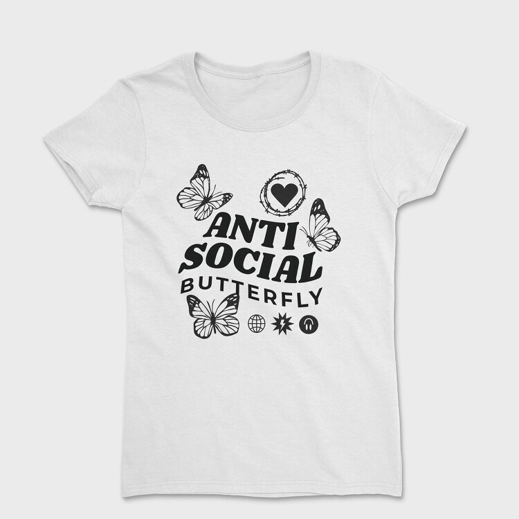 Anti Social Butterfly, Tricou Femei