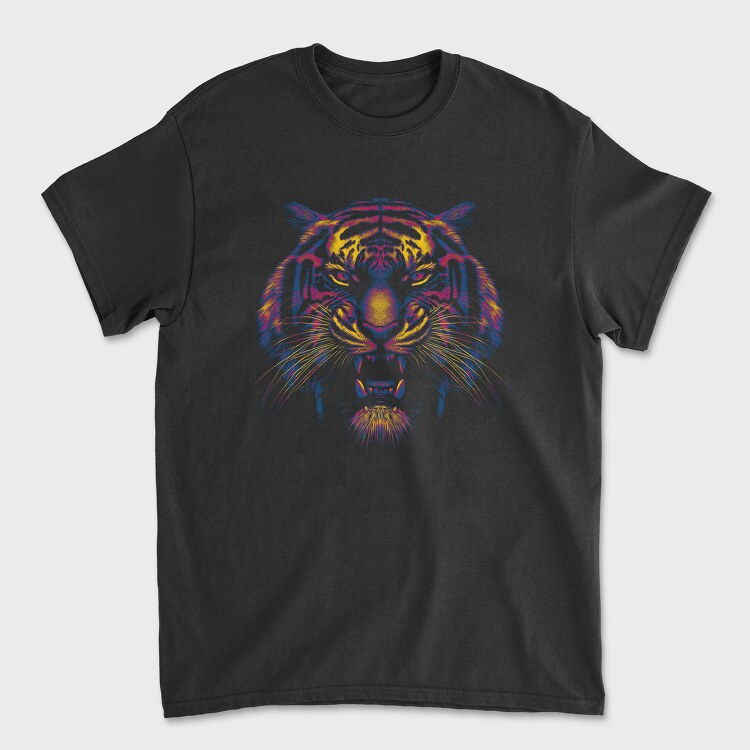 Tiger Colorful, Tricou Barbati (Unisex)