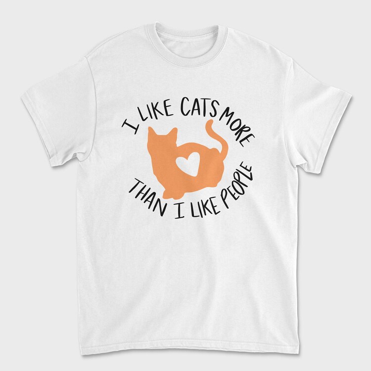 I Like Cats More Than I Like People, Tricou Barbati (Unisex)