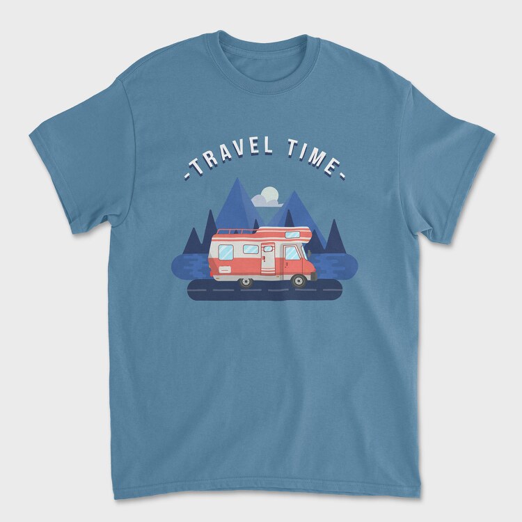 Travel Time Camper, Tricou Barbati (Unisex)