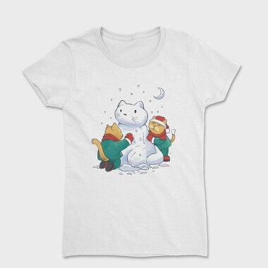 Christmas Cats Snowman, Tricou Femei