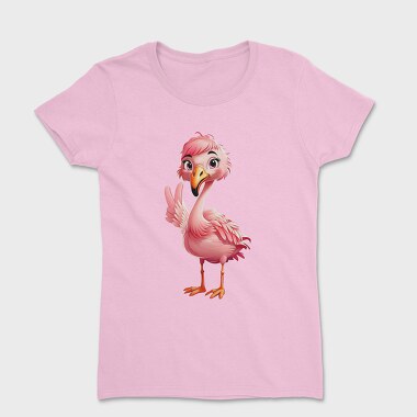 Flamingo Victory Sign, Tricou Femei