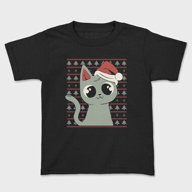 Ugly Sweater Christmas Cat, Tricou Copii