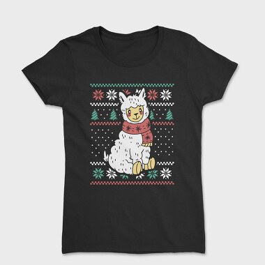 Ugly Sweater Llama, Tricou Femei