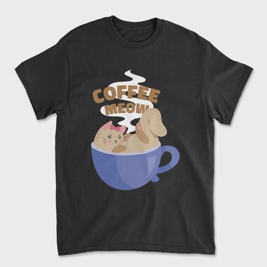 Coffee Cat 2, Tricou Barbati (Unisex)