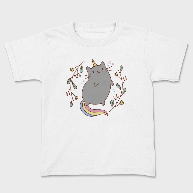 Unicorn Cat Cute, Tricou Copii