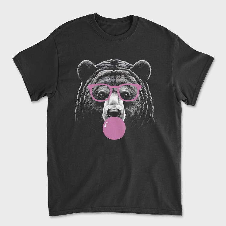 Bear Monochrome Bubblegum, Tricou Barbati (Unisex)