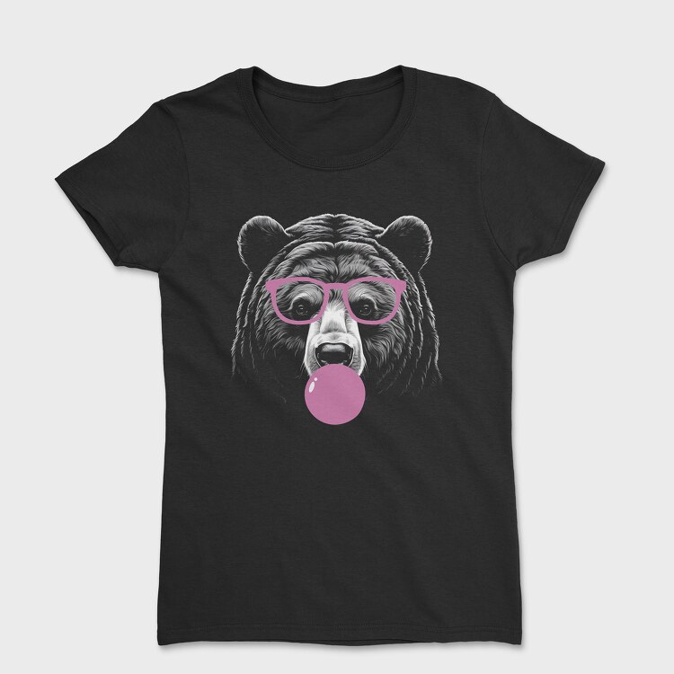 Bear Monochrome Bubblegum, Tricou Femei