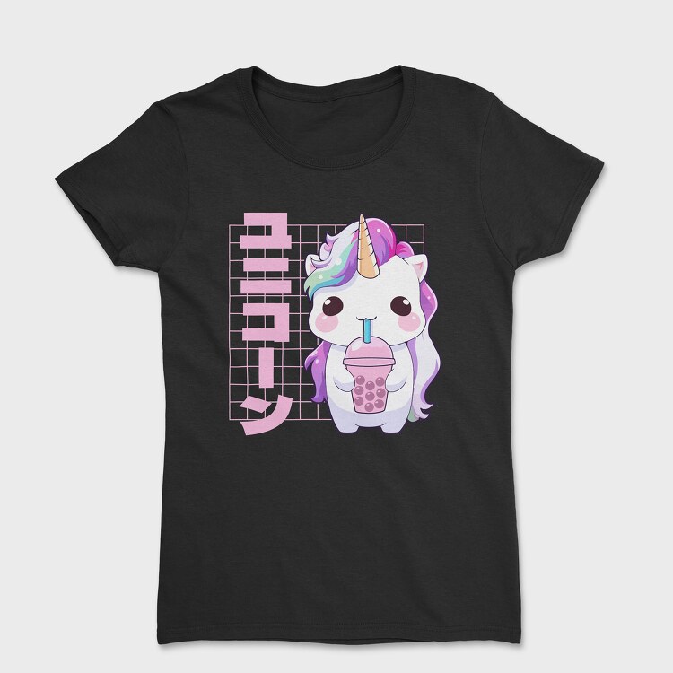 Unicorn Cute Boba Tea, Tricou Femei