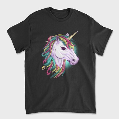 Unicorn Head Color, Tricou Barbati (Unisex)