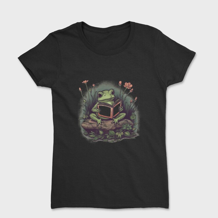 Frog Reading Flowers, Tricou Femei