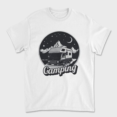 Van Night Camping, Tricou Barbati (Unisex)