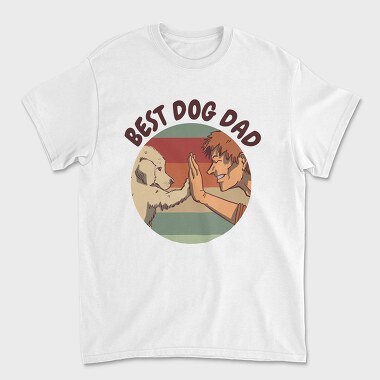 Best Dog Dad, Tricou Barbati (Unisex)