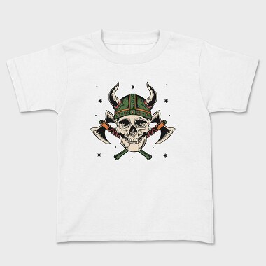 Viking Skull Axe, Tricou Copii