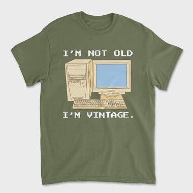 Vintage Computer, Tricou Barbati (Unisex)