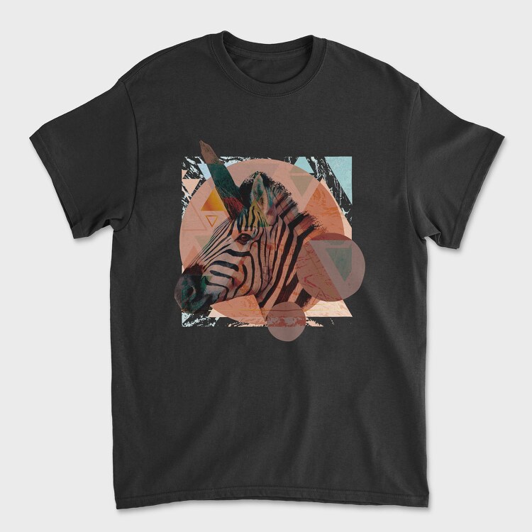 Geometric Zebra, Tricou Barbati (Unisex)