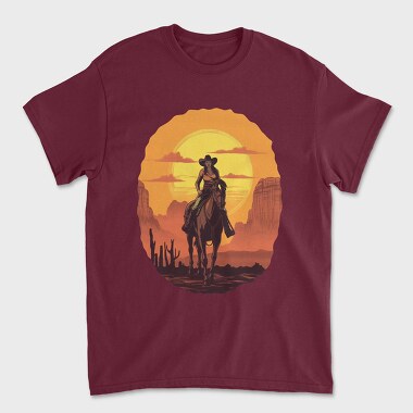 Cowgirl Sunset, Tricou Barbati (Unisex)