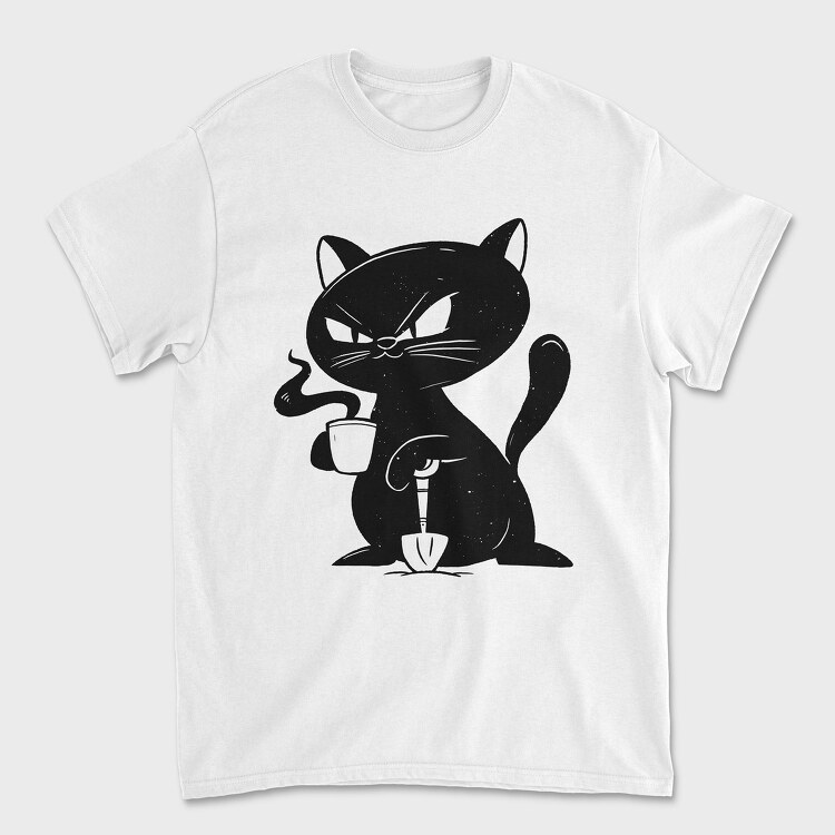 Black Cat Coffee, Tricou Barbati (Unisex)