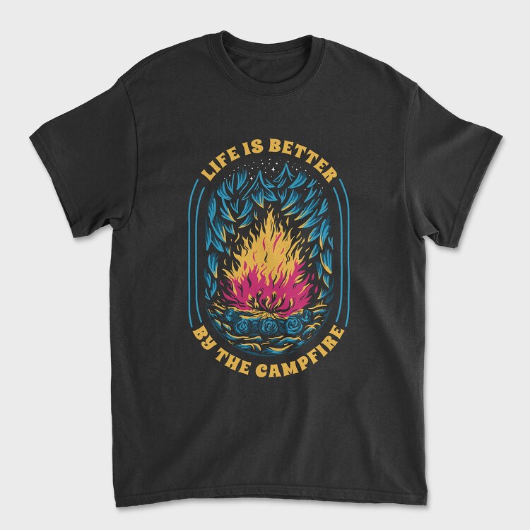 Life Is Better by the Campfire, Tricou Barbati (Unisex)