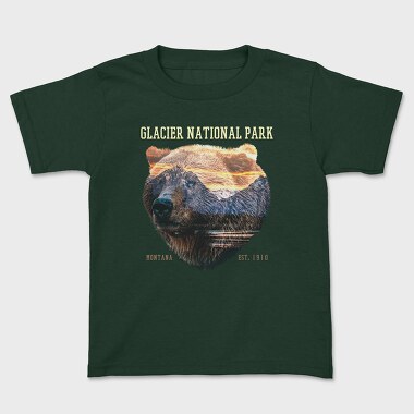 Glacier National Park Bear Lanscape, Tricou Copii