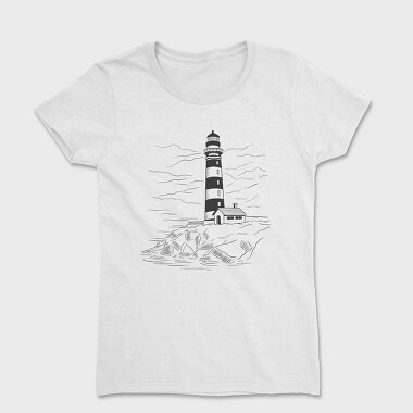 Lighthouse Illustration, Tricou Femei