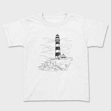 Lighthouse Illustration, Tricou Copii