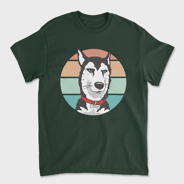 Bored Husky Dog, Tricou Barbati (Unisex)