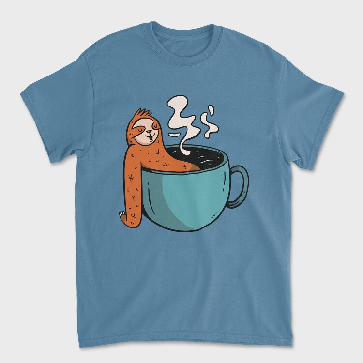 Sloth Coffee Hot Tub, Tricou Barbati (Unisex)