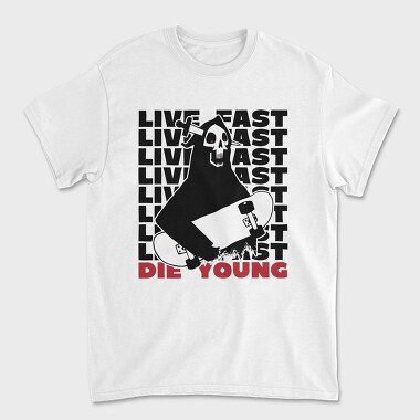 Live Fst Die Young, Tricou Barbati (Unisex)