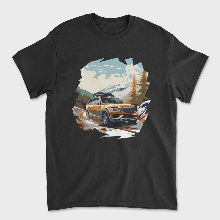 Winter Suv Car, Tricou Barbati (Unisex)