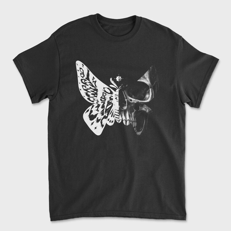 Butterfly Half Skull, Tricou Barbati (Unisex)