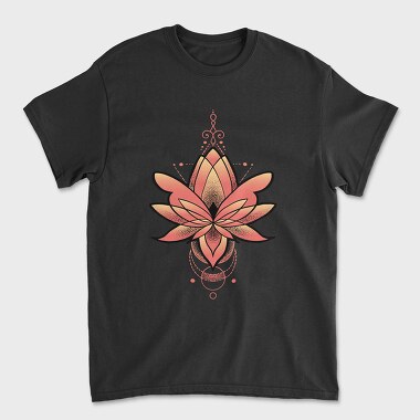 Lotus Flower Fire Gradient, Tricou Barbati (Unisex)