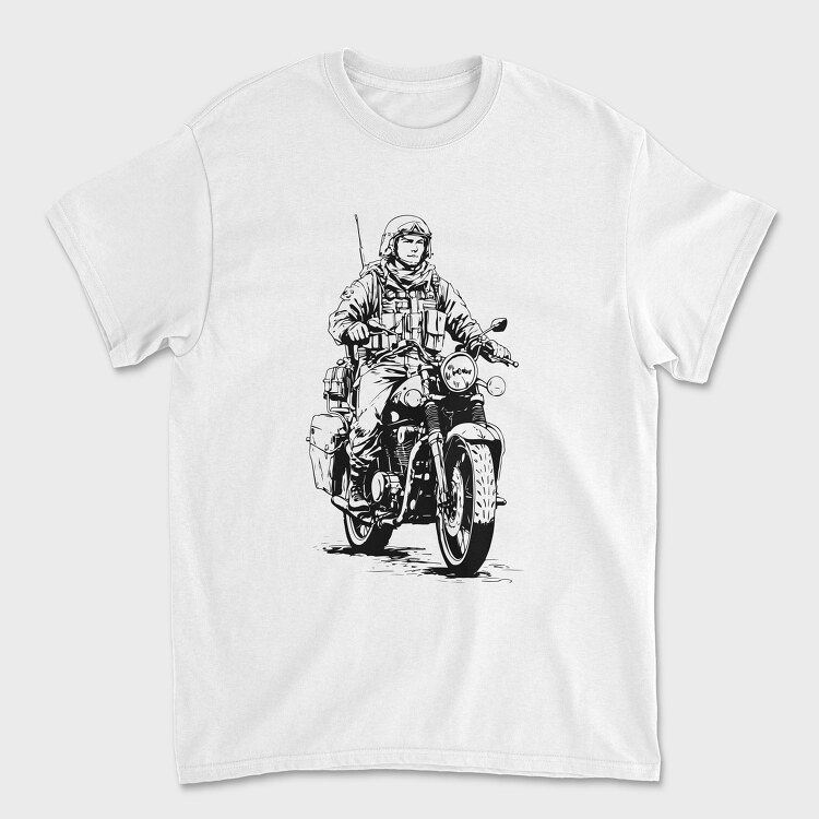 Soldier Motorcycle, Tricou Barbati (Unisex)