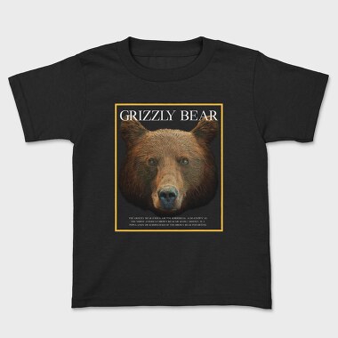 Grizzly Bear Face, Tricou Copii