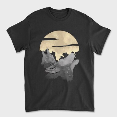 Wolves Howling With the Moon, Tricou Barbati (Unisex)